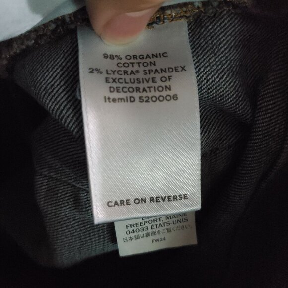 L.L. Bean Jeans Womens 10 Petite Blue Signature Straight Stretch Organic Denim - Picture 4 of 11